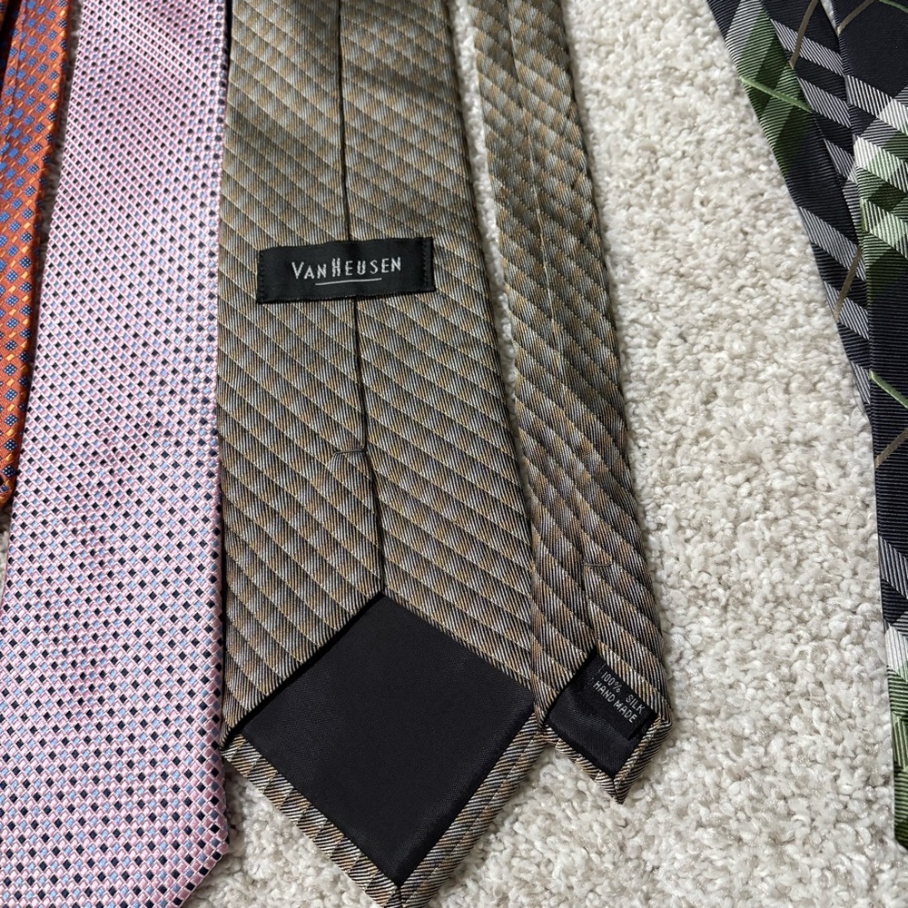 OBO Lot of 7 Men's Designer Silk Tie Bundle Michael Kors/others - Picture 3 of 8